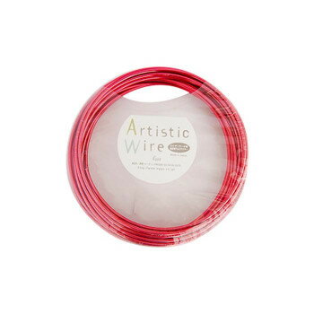 （同梱不可） Artistic Wire(アーティスティックワイヤー)　カラーアルミ線　アカ　3.0mm×10m メタリックな質感の赤色を施したアルミワイヤー