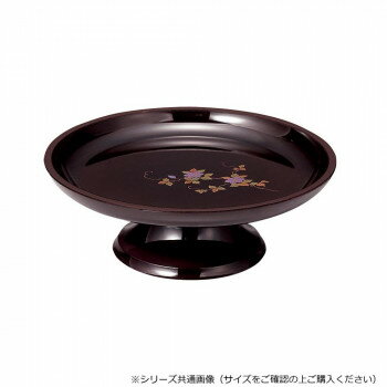 （同梱不可） 丸供物台 7.0寸 タメ/蒔絵 鉄仙 5501701226011 果物やお菓子などお供物をお供えするときに使用する丸型供物台(3.0)