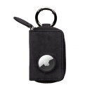 (同梱不可) Style Natural AirTagケース ブラック AT-VS03 内臓ポケット付のキーケース