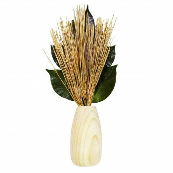 （同梱不可） A＆K 日本製プリザーブド 荒神松ミニS(松金) 丸榊立てセット SR-004 神棚のお供えに