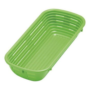（同梱不可） thermohauser(サーモハウザー)　醗酵カゴ長角型(ポリプロピレン)　グリーン　48759　WHT16 本格的なパンを焼き上げる、発酵かご