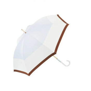 （同梱不可） エアリーライト UVブロック55cm 長傘 ブロックボーダー フロスティブルー スリムで軽い傘