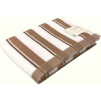 Towel - （同梱不可） 林(HAYASHI) バスタオル エーゲ海産コットン ベイストライプ ベージュ BI700528 やわらかな肌触りのタオル