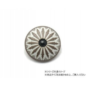 （同梱不可） 大袋 デザインホック 極大 コンチョブラック ニッケル 20ヶ PS2416-20 レザークラフトにおすすめ!デザインホック