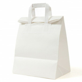 （同梱不可） フォールドバッグ2618　白無地 50枚 XZL69995 天面を折れば蓋になる