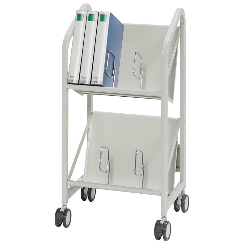 （同梱不可） ナカキン　ファイルワゴン　2段　FSW-4607WG スマートにファイリング!!