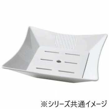 （同梱不可） 福井クラフト　タコ角盛鉢(小)本体　白グロス 83360330 メラミン食器