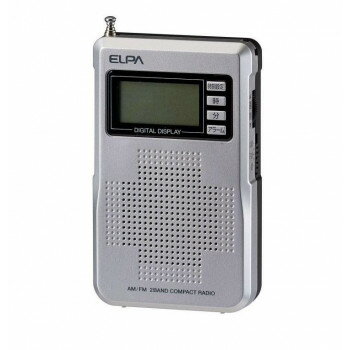 （同梱不可） ELPA AM/FM液晶コンパクトラジオ ER-C68FL 液晶表示を見ながら簡単選局