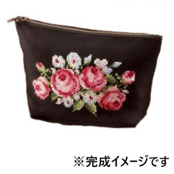 Rakuten - （同梱不可） オリムパス ししゅうキット　ポーチ　バラ　9019 花刺しゅうの優しい小物