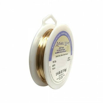 （同梱不可） Artistic Wire(アーティスティックワイヤー) ロングスプールス(業務用) ゴールド 1.0mm×約15m 18 手芸におすすめ!