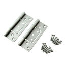 (同梱不可) ハイロジック 26039 フラッシュ丁番89mmシルバー 2枚入 家具や建具の開き扉用丁番