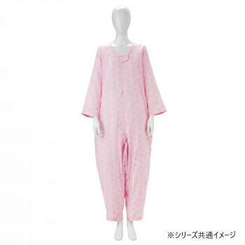 （同梱不可） ソフトケアねまき両開きファスナースリーシーズン　Mサイズ　ピンク106373 介護がしやすい