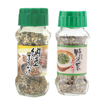 （代引き不可）（同梱不可） みなり 納豆ふりかけ 85g・野沢菜ふりかけ 90g　各15個セット 風味ゆたかなふりかけ