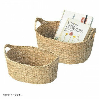 （同梱不可） シーグラスバスケット 02-68 S/2 ナチュラルなシーグラスバスケット!