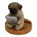 (同梱不可) ドッグオーナメント パグ スマホスタンド 14229 かわいい動物のスマホスタンド