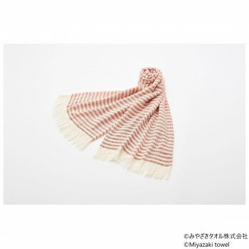 (同梱不可) みやざきタオル 今治ショール シマ 180cm×70cm No.1 レッド 今治ショール