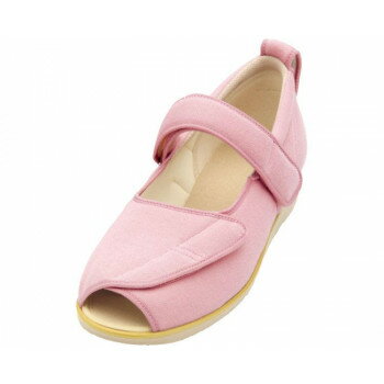 （同梱不可） オープンマジックII 1015 片足 L ピンク 右足 235463 W0661 つま先が全開のシューズ