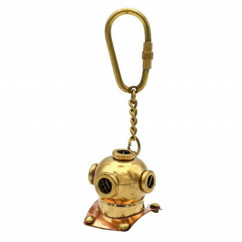 （同梱不可） インドブラス キーリング ヘルメット 34524008004 使えば使うほど独特の味わいが生まれる..