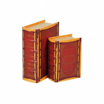 (同梱不可) ブック型収納ボックス BOOK BOX 2個セット 28269 洋書デザインの収納ボックス。
