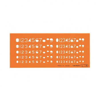 （同梱不可） バンコ テンプレート L-4 10004 細かな文字も書ける