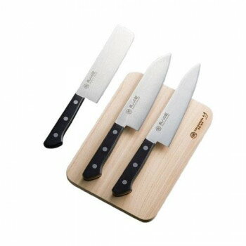 （同梱不可） 燕人の匠 包丁3点セット ETK-5000 5657-157 鋭い切れ味の包丁とテーブルサイズの桐まな板のセット