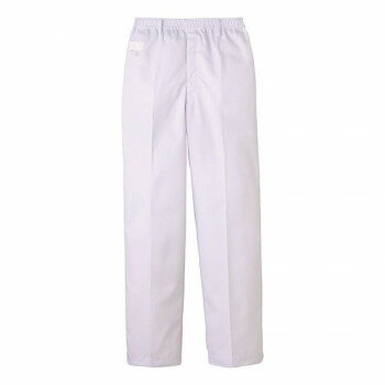 （同梱不可） サーヴォ FF 男子丸ゴムトレパン 抗菌 ホワイト LL FH1108 食品工場・常温作業場向け