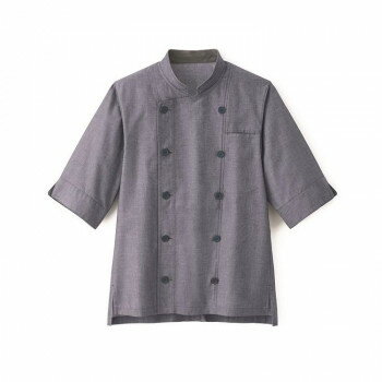 （同梱不可） サーヴォ SerVo 男女兼用ショップコート ネイビー M SJAU-1814-K3 接客、オールジャンルの飲食店向けユニフォーム