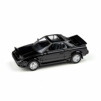 （同梱不可） JADI トヨタ MR2 MK1 85 メタリックブラック ライトオープン LHD 1/64スケール PA55421 トヨタMR2模型
