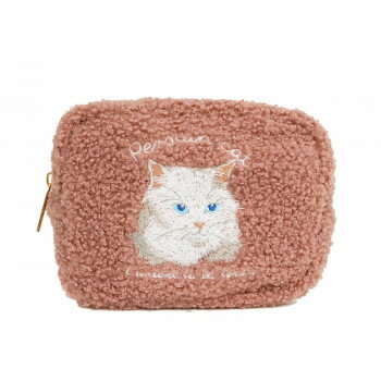 （同梱不可） センバドー e.e.p.ボア刺繍ポーチ ペルシャ 720-6261 中が見えやすいメッシュポケット付き