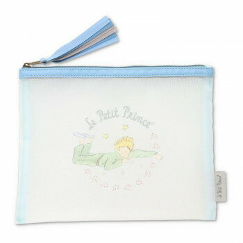 （同梱不可） ゾーウィー 星の王子さま メッシュポーチフラット ブルー 8756 透け感がかわいいメッシュ..