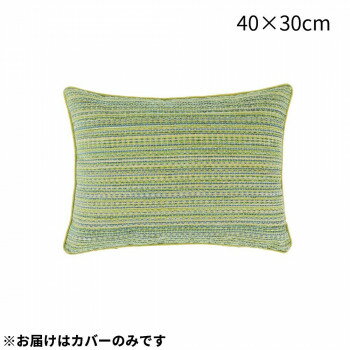 （同梱不可）川島織物セルコン ガラパゴス ピロークッションカバー 40×30cm LL1318 GY グリーンイエロー