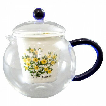 （同梱不可） 有田焼 セランドグラス おしゃれポット 500cc ジャスミン FC-550B 可愛い柄で、ティータ..