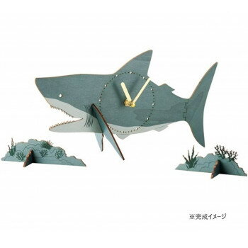 (同梱不可) セトクラフト クロックパズル ホオジロザメ W24-0035 組み立てて使える楽しいクロックパズル