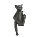 (同梱不可) アニマルオーナメント 読書(ねこ) 11026 動物モチーフのオブジェ。(3)