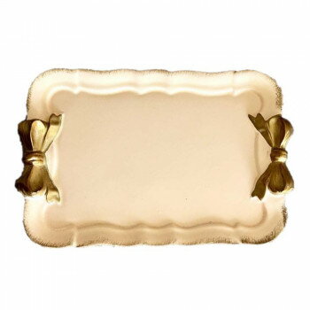 （同梱不可） ヴィヴィアン リボントレー(中) ピンク 54917TY-PK 高級感のあるトレイ