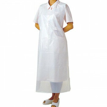 （同梱不可） 竹虎 竹虎ビニールエプロンP 100枚入 ホワイト 076350 まとわりつきにくいエンボス加工。