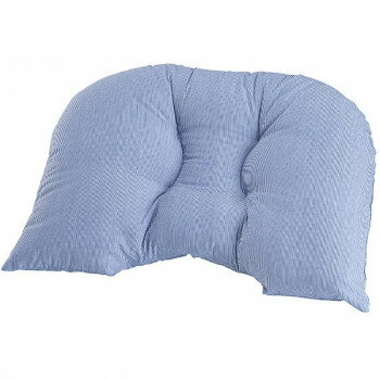 （代引き不可）（同梱不可） 越後ふとん 優しく包み込まれる整体ピロー 63×43cm ブルー系 2折 113015 ふんわりと包み込まれるよな整体ピロー。