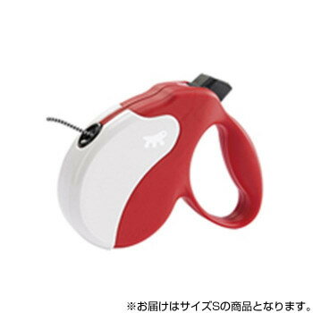 （同梱不可） ferplast(ファープラスト) アミーゴコード S 5m レッド＆ホワイト 75710022 ワンちゃんの動きに合わせて自在に調節できる伸縮リード