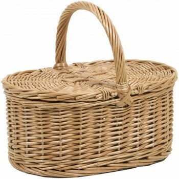 （同梱不可） エスジーワンダーゾーン 煮柳小判蓋付バスケット S 307-448 ナチュラルテイストな商品