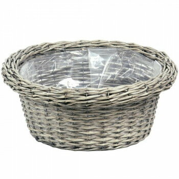 （同梱不可） エスジーワンダーゾーン グレーウィロー丸寄鉢4号用 317-003 大型用寄せ植えバスケット
