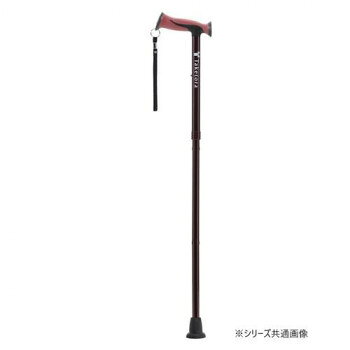（同梱不可） 竹虎 バンブーステッキワイド折りたたみ杖 ワインレッド 104991 備えて安心