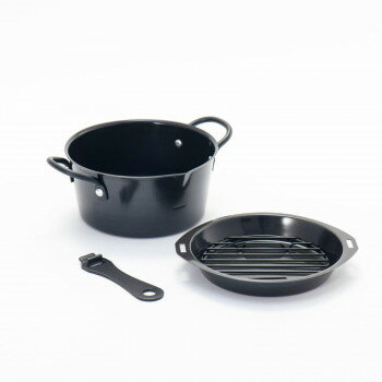 （同梱不可） サミット工業　Summit　鉄なべ流　日本製　機能が自慢! 揚げ鍋　16cm(揚げバット付) 5つの機能が自慢です!