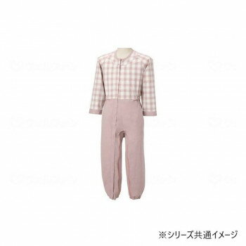 （同梱不可） 丸昌 制菌前開き介護用つなぎ(フルオープン) ピンク LL 145002 フックキーを使用しないと..