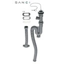 (同梱不可) 三栄水栓 SANEI ホーロー用トラップホース PH787-32 オーバーフロー付ホーロー洗面器用トラップホース。