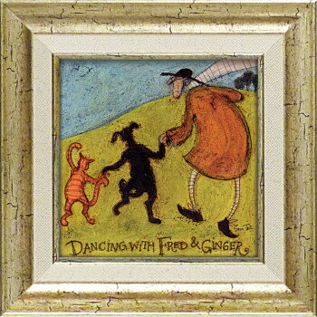 （同梱不可） ユーパワー サム トフト「おどるフレッド＆ジンジャー」 ST-04026 絵と額がセットになった商品です