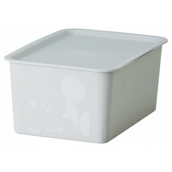 （同梱不可） ミッキーマウス 蓋付き 収納ボックス ハーフ グレー SF-125GY ディズニーバスケット