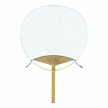 （同梱不可） 日本製(MADE IN JAPAN) うちわ 丸竹大万月(白) 4000 和紙を使用した団扇です。