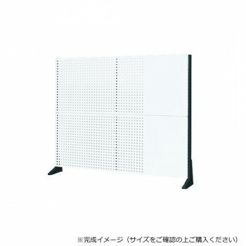 （代引き不可）（同梱不可） サカエ ポール型架台 パンチングパネル付 1200×65×1010mm パールホワイト ..