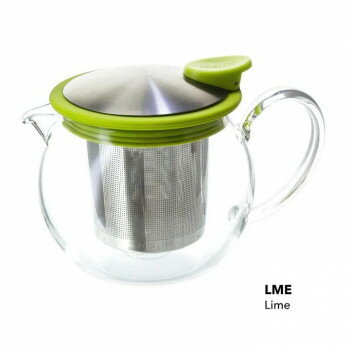 （代引き不可）（同梱不可） FORLIFE ボラガラスティーポット 444ml　831 Lime 丸い輪郭が可愛らしい耐熱ガラス製ポット