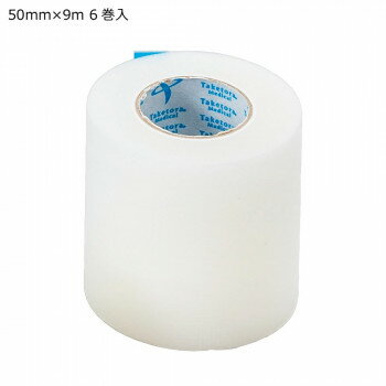 （同梱不可） 竹虎 アルポリン サージカルテープ No.50 50mm×9m 6巻入 060203 通気性が良く、適度な伸縮性があります。
